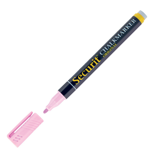 Marcatore a gesso liquido - punta fine da 1,00 - 2,00 mm - colori assortiti pastello - Securit - blister 4 pezzi