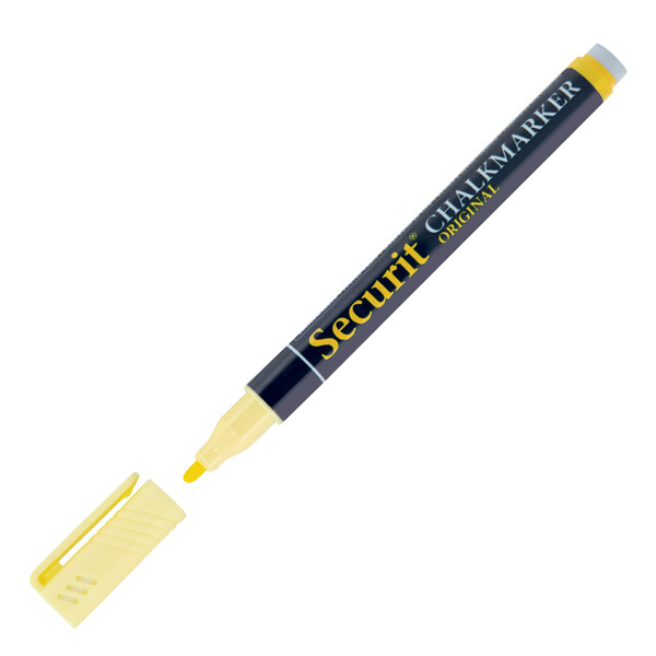 Marcatore a gesso liquido - punta fine da 1,00 - 2,00 mm - colori assortiti pastello - Securit - blister 4 pezzi