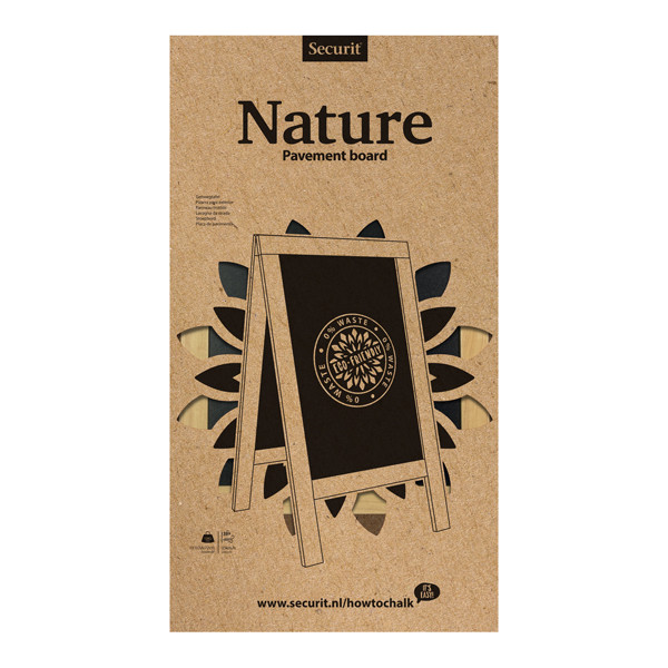 Lavagna Sandwich Nature - 131 x 72,7 x 72 cm - legno naturale - Securit