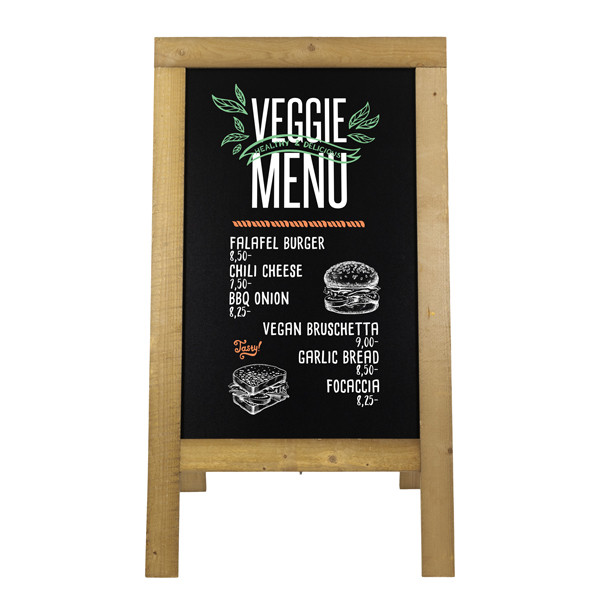 Lavagna Sandwich Nature - 131 x 72,7 x 72 cm - legno naturale - Securit