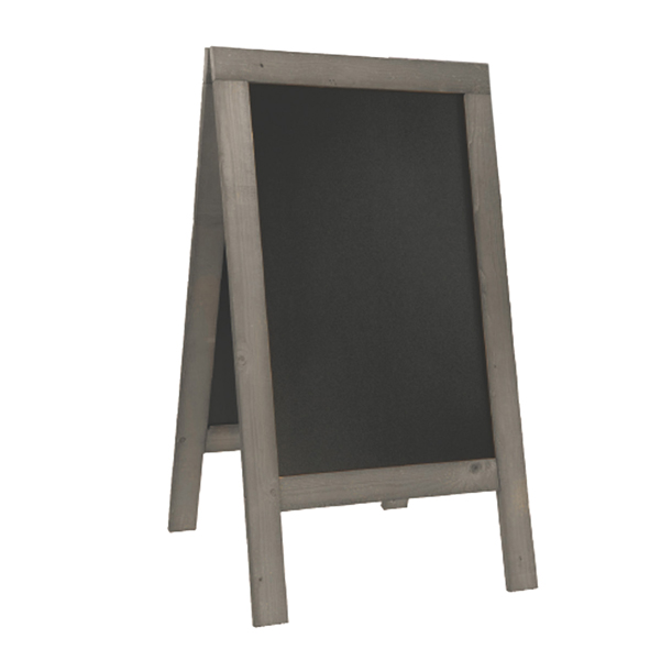 Lavagna Sandwich Nature - legno grigio - 131x72,7x72 cm - Securit