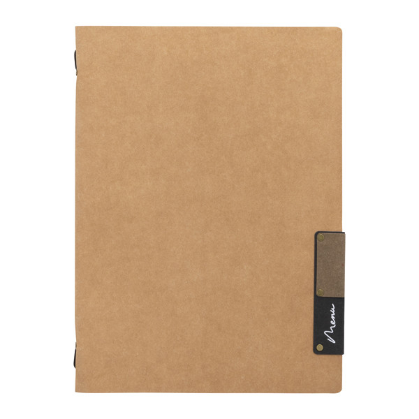 Portamen&ugrave; Nature - 1 inserto doppio - A4 - 34 x 24,5 cm - beige - Securit