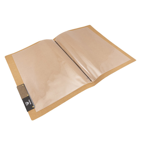 Portamen&ugrave; Nature - 1 inserto doppio - A4 - 34 x 24,5 cm - beige - Securit