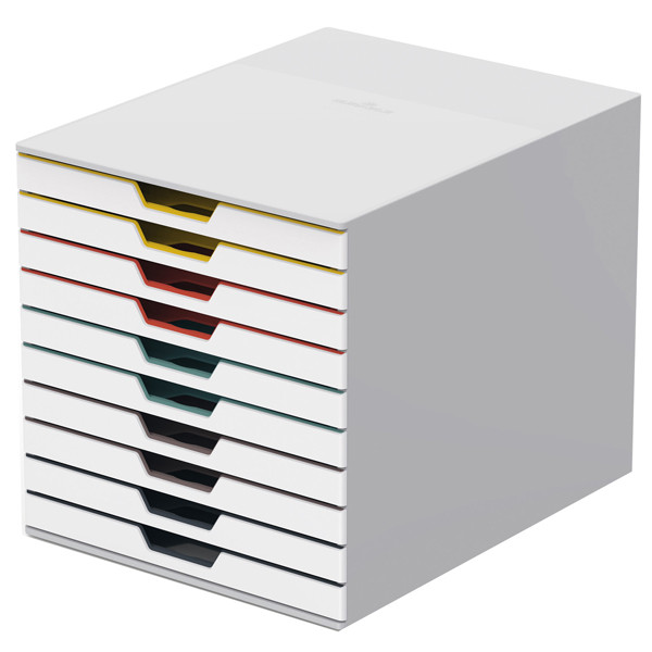 Cassettiera Varicolor - 28 x 35,6 x 29,2 - 10 cassetti - Durable