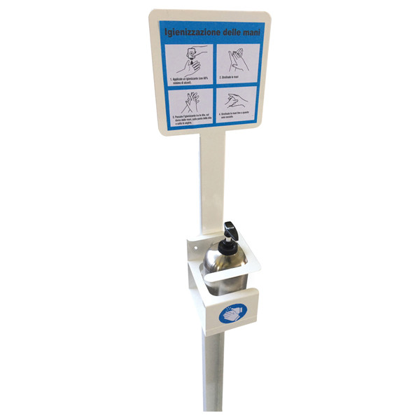 Piantana da terra porta dispenser da 500ml - max &Oslash; 80mm - Metalplus