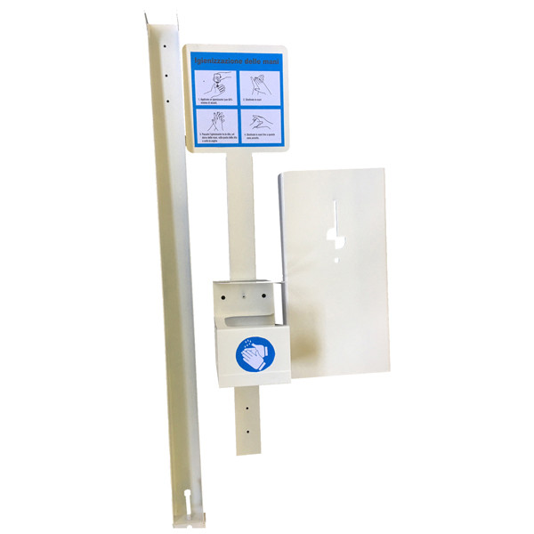 Piantana da terra porta dispenser da 500ml - max &Oslash; 80mm - Metalplus