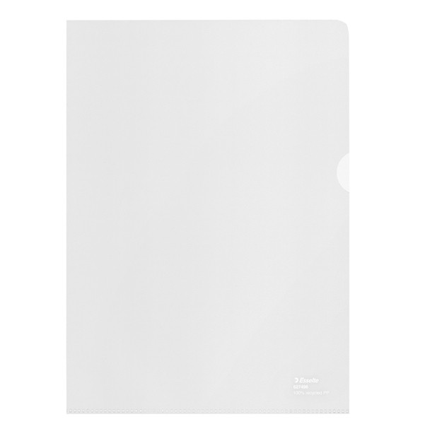 Cartellina a L De Luxe - 22 x 30 cm - PP riciclato - buccia pesante - Esselte - conf. 100 pezzi