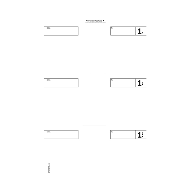 Blocco comande 3 tagliandi - copie autoricopianti - 16,8 x 10 cm - 25/25 fogli - DU161873T00 - Data Ufficio