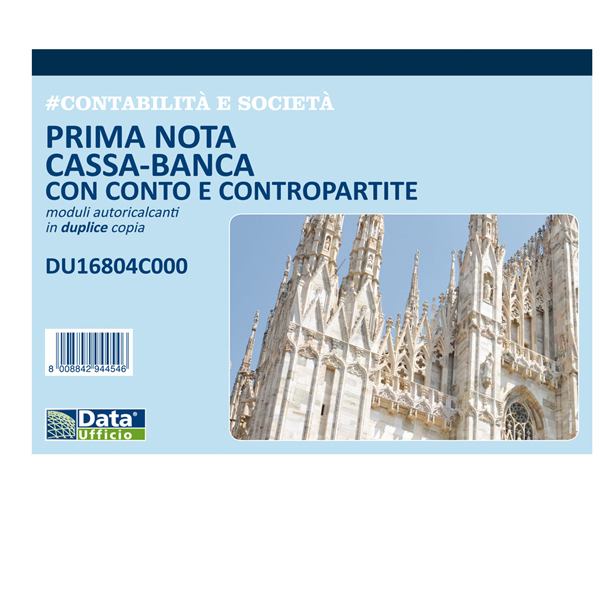 Blocco Prima Nota Cassa Entrate/Uscite/IVA Edipro 21x31 cm 50/50 Fogli  Autoricalcanti E5356A 8023328535612