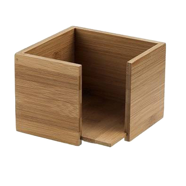 Portatovaglioli - in bamboo - 19 x 19 x 10 cm - colore naturale - Leone