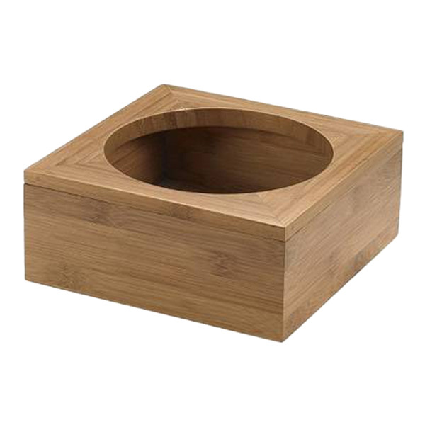 Supporto per ciotola - in bamboo - 26x26x11 cm - colore naturale - Leone