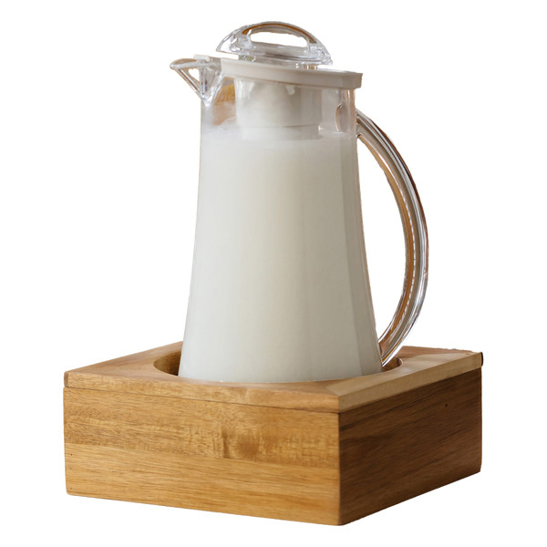 Supporto caraffa - in bamboo - 20x20x8 cm - colore naturale - Leone