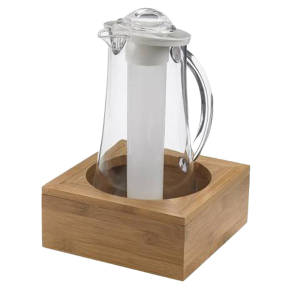 Supporto caraffa - in bamboo - 20x20x8 cm - colore naturale - Leone
