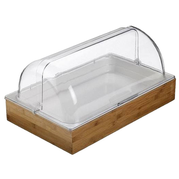 Set espositore buffet - 53 x 32 cm - acacia/melamina - naturale - Leone