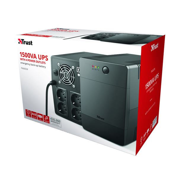 Gruppi di continuitA' Paxxon 1500VA UPS - 4 porte - Trust