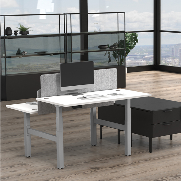 Piano di lavoro per scrivania Cambio - 140x80x2,5 cm - bianco - Fellowes