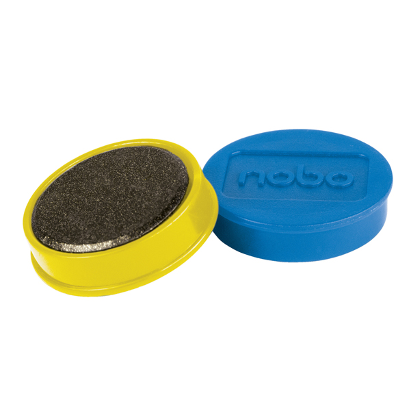 Magneti - D32 mm - colori assortiti - Nobo - conf. 10 pezzi