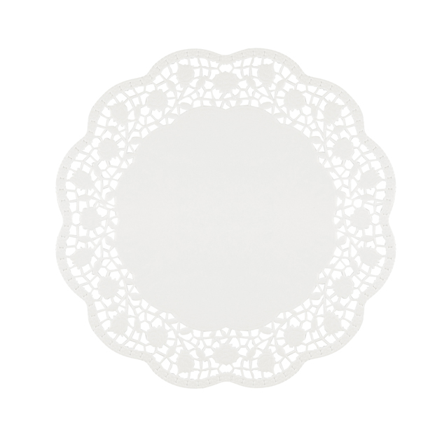 Sottotorta decorativi in carta bianca - diametro 30 cm - conf. 12 pezzi