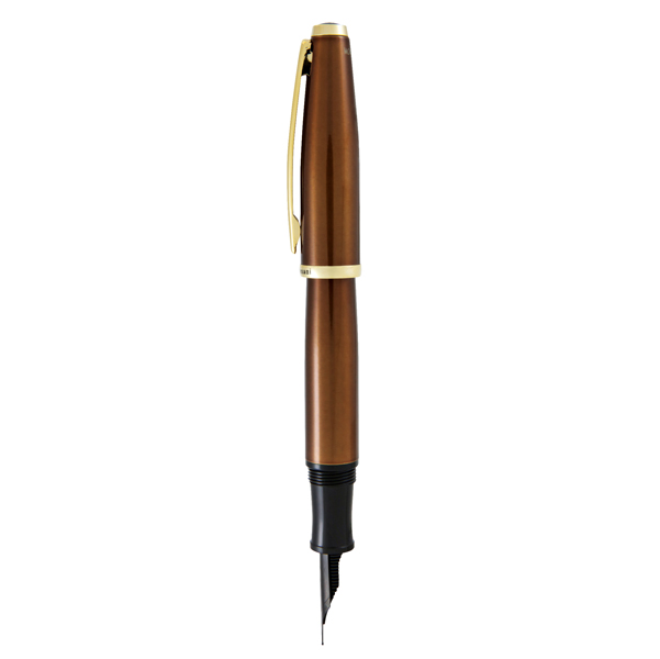 Penna stilografica Aldo Domani - punta M - fusto tabacco - Monteverde