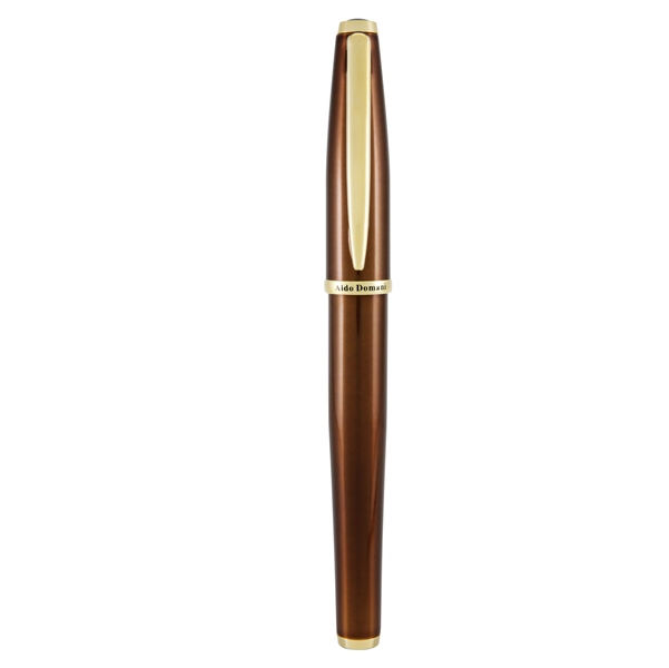 Penna roller Aldo Domani - punta M - fusto tabacco - Monteverde