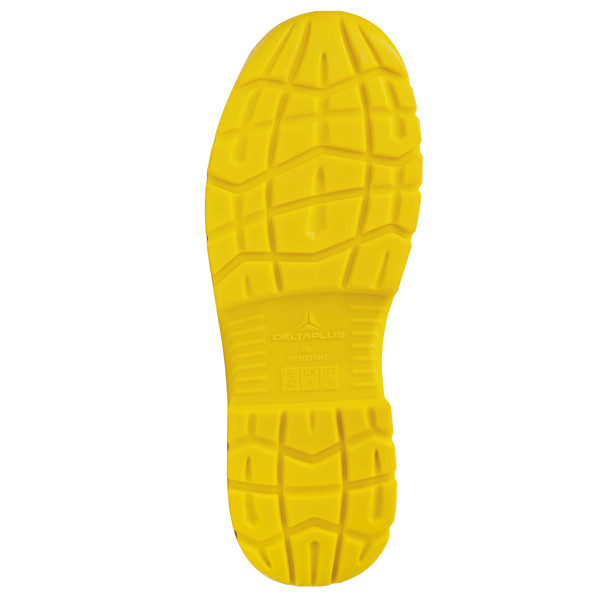 Calzatura di sicurezza Rimini 4 S1P SRC - pelle scamosciata perforata - numero 43 - beige/giallo - Deltaplus