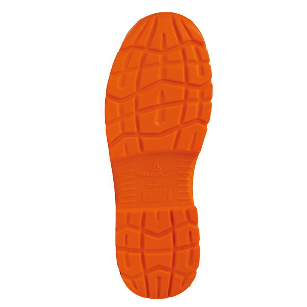 Calzatura di sicurezza Rimini 4 S1P SRC - pelle scamosciata perforata - numero 42 - blu/arancio - Deltaplus