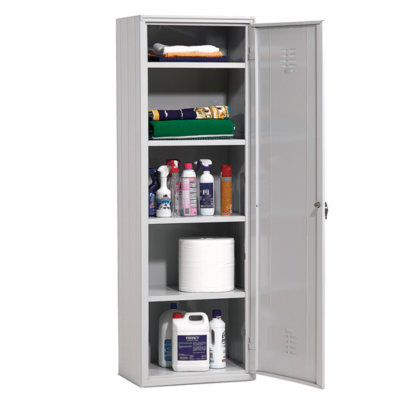Armadio multiuso in metallo - a 1 anta - 60 x 40 x180 cm - grigio - Fasma