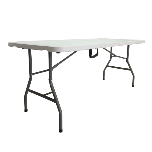Tavolo pieghevole - in HDPE - 74 x 76 x 183 cm - bianco - Garden Friend
