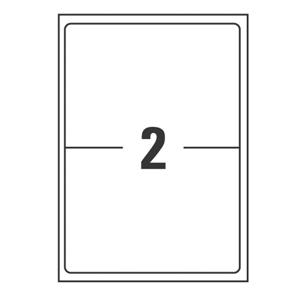 Etichette coprenti BlockOut - 25 fogli A4 (2 et/fg) - 199,6 x 143,5 mm - bianco - laser - Avery