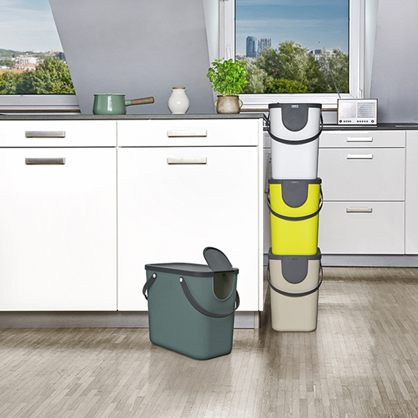 Pattumiera Albula - 25 L - verde lime - Rotho