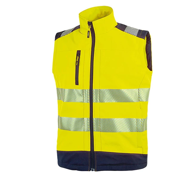 Gilet alta visibilt&agrave; Softshell Dany - taglia S - giallo fluo - U-Power