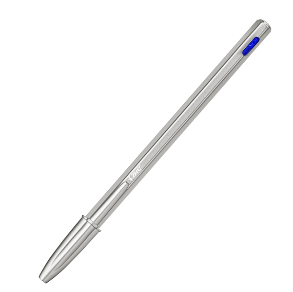 Penna sfera Cristal Re'New - con cappuccio - 1 mm - blu - Bic