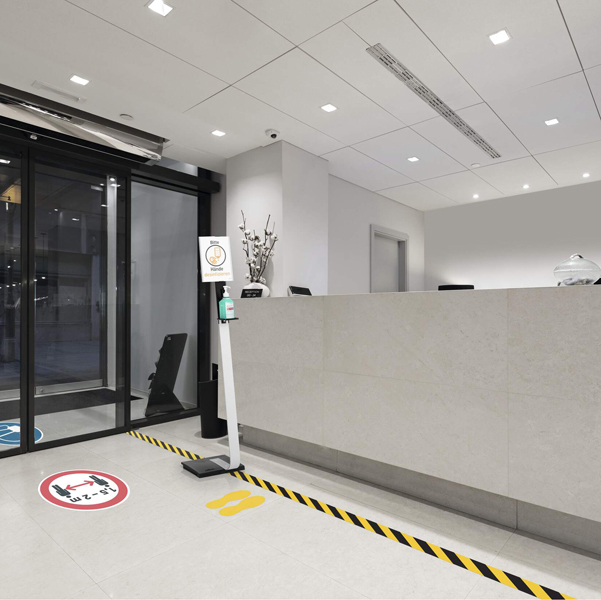 Nastro adesivo DURALINE STRONG 50/05 1043 - 50 mm x 15 mt - rimovibile - giallo/nero - Durable