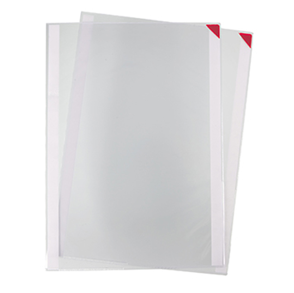 Tasche a L con retro adesivo - A4 - rosso - Tarifold - conf. 5 pezzi