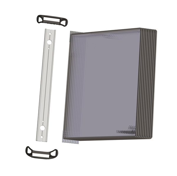 Kit leggio magnetico + 10 buste - A4 - nero - Tarifold