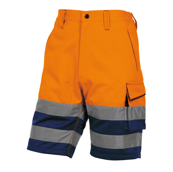 Bermuda da lavoro PHBE2 - alta visibilit&agrave; - panostyle - tg. L - arancio fluo - Deltaplus