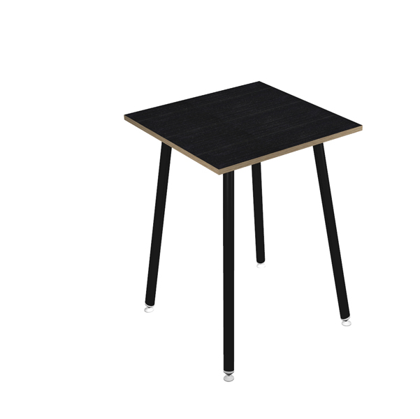 Tavolo alto Skinny Metal - 80 x 80 x H 105 cm - nero / nero venato - Artexport