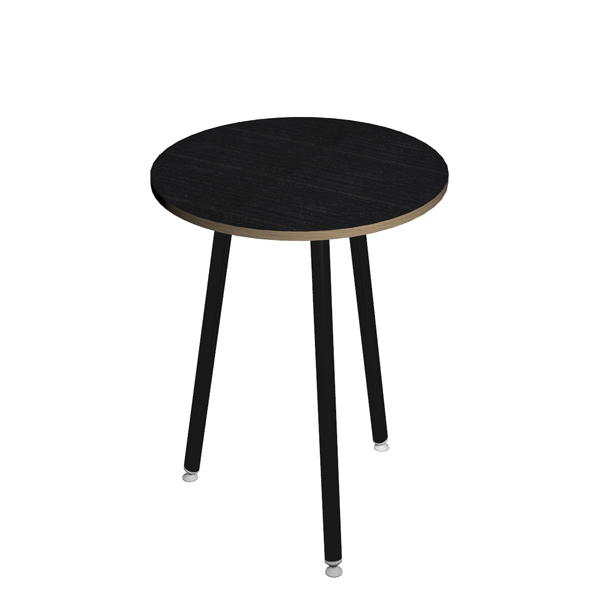 Tavolo alto tondo -  D 80 x H105 cm - nero / nero venato - Artexport