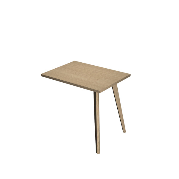 Allungo DX/SX per scrivanie Woody - 60 x 80 x H 74,4 cm - rovere / rovere