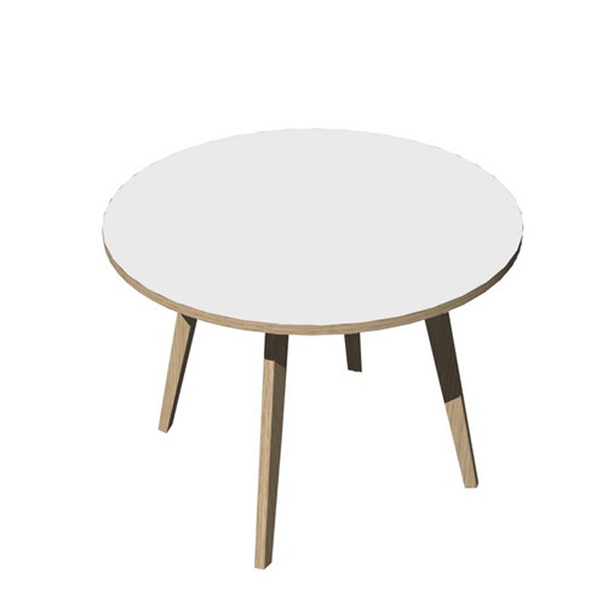 Tavolo riunione tondo Woody - D 100 cm - rovere / bianco - Artexport