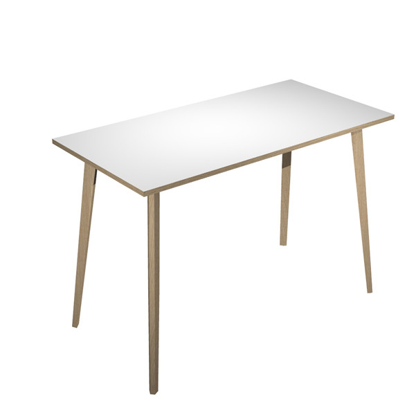 Tavolo alto Woody - 160 x 80 x 105 cm - rovere/bianco