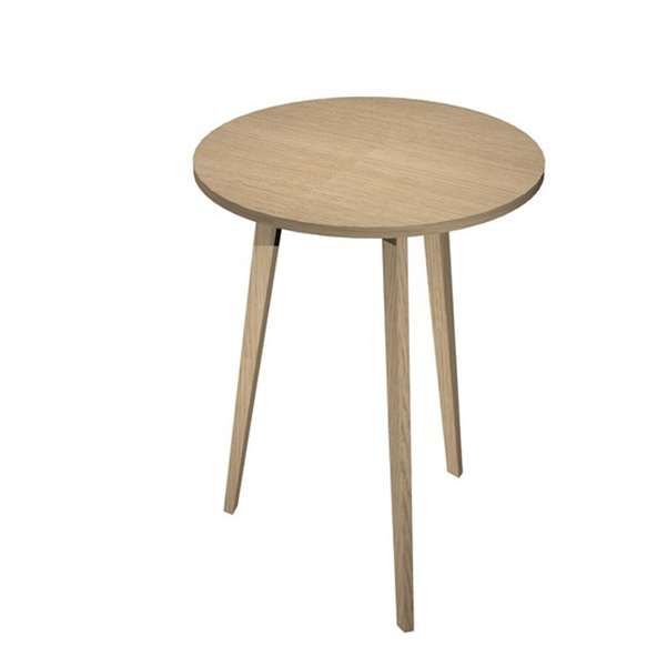 Tavolo rotondo alto Woody - diametro 80 cm - H 105 cm - rovere 