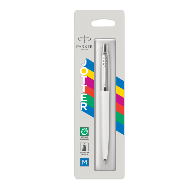 Penna sfera Jotter Original - punta M - fusto bianco - Parker