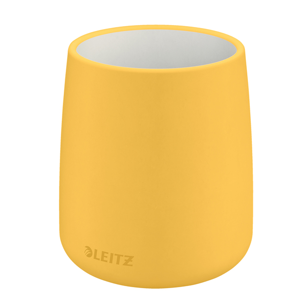 Porta penne Cosy - in ceramica - giallo - Leitz