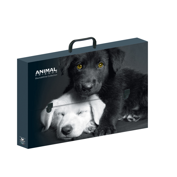 Valigetta polionda Animal Friends - 28 x 38 cm - dorso 5 cm - fantasie assortite - Ri.Plast