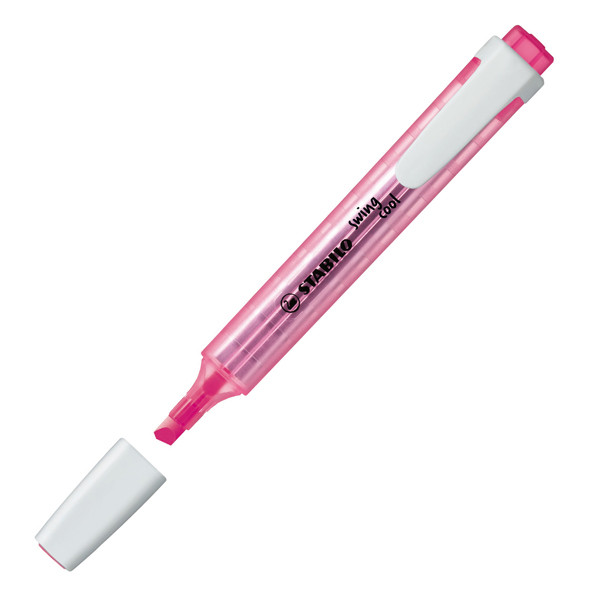 Evidenziatore Swing Cool Pastel - punta a scalpello - tratto 1 - 4 mm - colori assortiti - Stabilo - deskset 18 pezzi