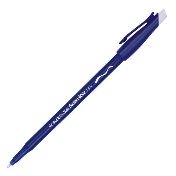 Penna a sfera con cappuccio Replay - cancellabile - punta 1 mm - blu - Papermate