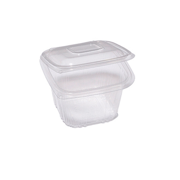 Contenitori in PP - con coperchio incernierato - 12 x 12 x 7,5 cm - Europack - pack 50 pezzi