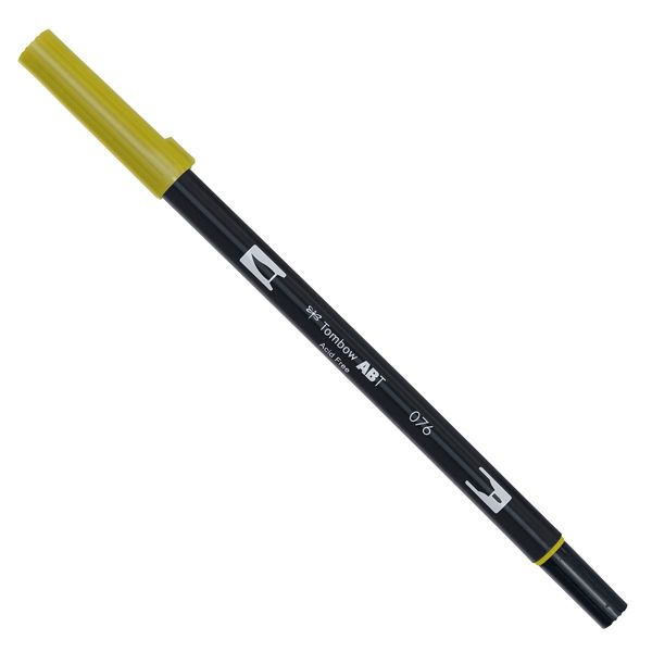 Pennarello Dual Brush N076 - green ochre - Tombow