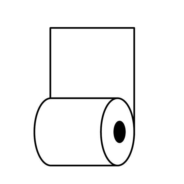 Rotolo per distributore self service - 59,5 mm x 120 m - 55 gr - diametro esterno 95 mm - anima 12 mm - carta termica BPA free - Rotolificio Pugliese